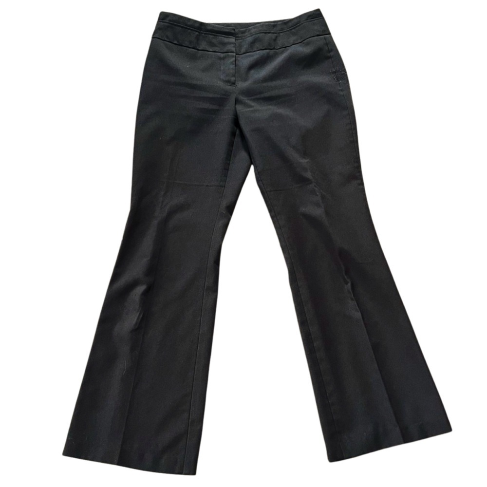 Y2K Suzy Shier Black Low Rise Dress Pants Office Siren Flare Trousers Size 7/8